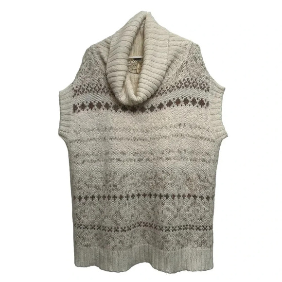 Free People women’s Snow Bunny Fair Isle cowl neck sweater. Size large - Picture 1 of 7